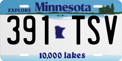 MN license plate 391TSV