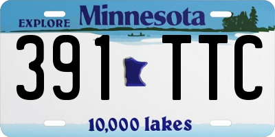 MN license plate 391TTC