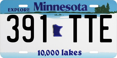 MN license plate 391TTE