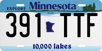 MN license plate 391TTF