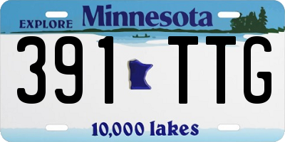 MN license plate 391TTG