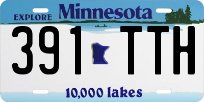 MN license plate 391TTH