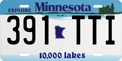 MN license plate 391TTI