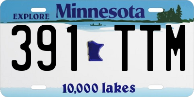 MN license plate 391TTM