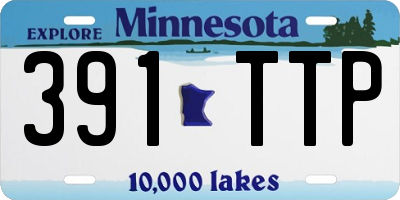 MN license plate 391TTP