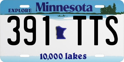 MN license plate 391TTS