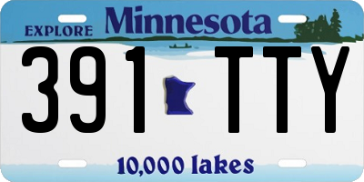 MN license plate 391TTY