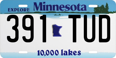 MN license plate 391TUD