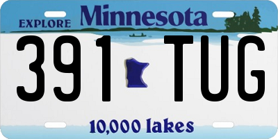 MN license plate 391TUG