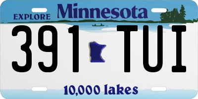 MN license plate 391TUI