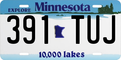 MN license plate 391TUJ