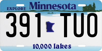 MN license plate 391TUO