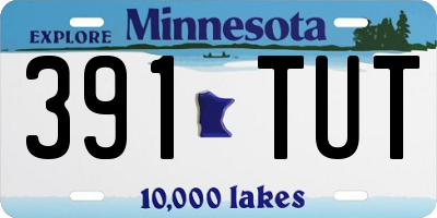 MN license plate 391TUT