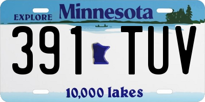 MN license plate 391TUV