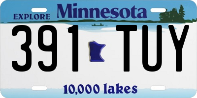 MN license plate 391TUY