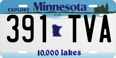 MN license plate 391TVA