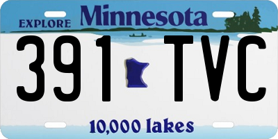MN license plate 391TVC