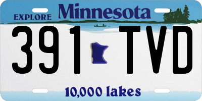 MN license plate 391TVD