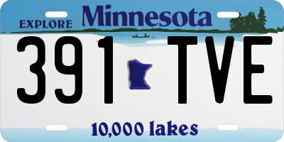 MN license plate 391TVE