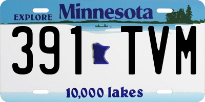 MN license plate 391TVM
