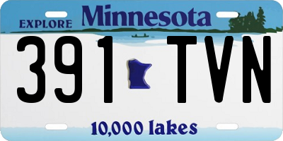 MN license plate 391TVN
