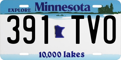 MN license plate 391TVO