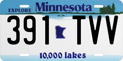 MN license plate 391TVV