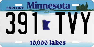 MN license plate 391TVY