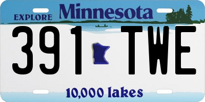 MN license plate 391TWE