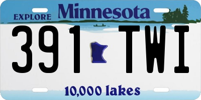 MN license plate 391TWI