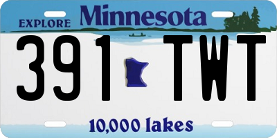 MN license plate 391TWT