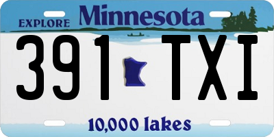 MN license plate 391TXI