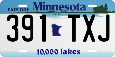 MN license plate 391TXJ