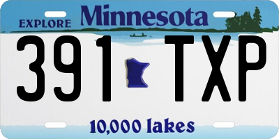 MN license plate 391TXP