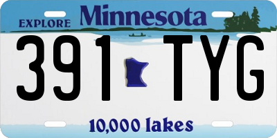 MN license plate 391TYG