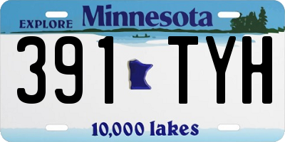 MN license plate 391TYH