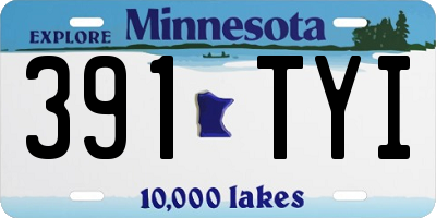 MN license plate 391TYI