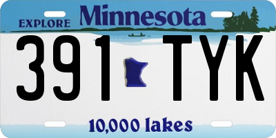 MN license plate 391TYK