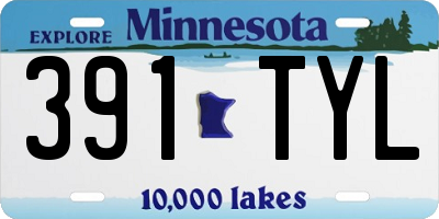 MN license plate 391TYL