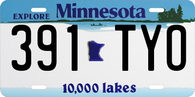 MN license plate 391TYO