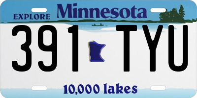 MN license plate 391TYU