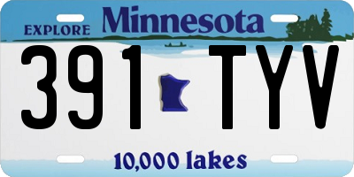 MN license plate 391TYV
