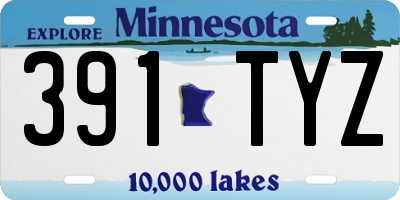 MN license plate 391TYZ
