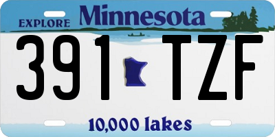 MN license plate 391TZF