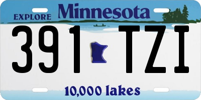 MN license plate 391TZI