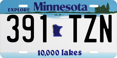 MN license plate 391TZN
