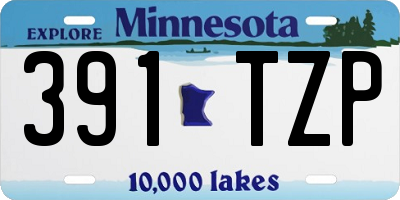 MN license plate 391TZP