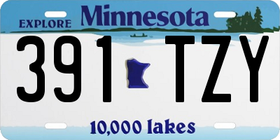 MN license plate 391TZY