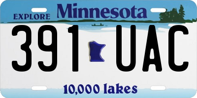 MN license plate 391UAC