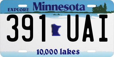MN license plate 391UAI